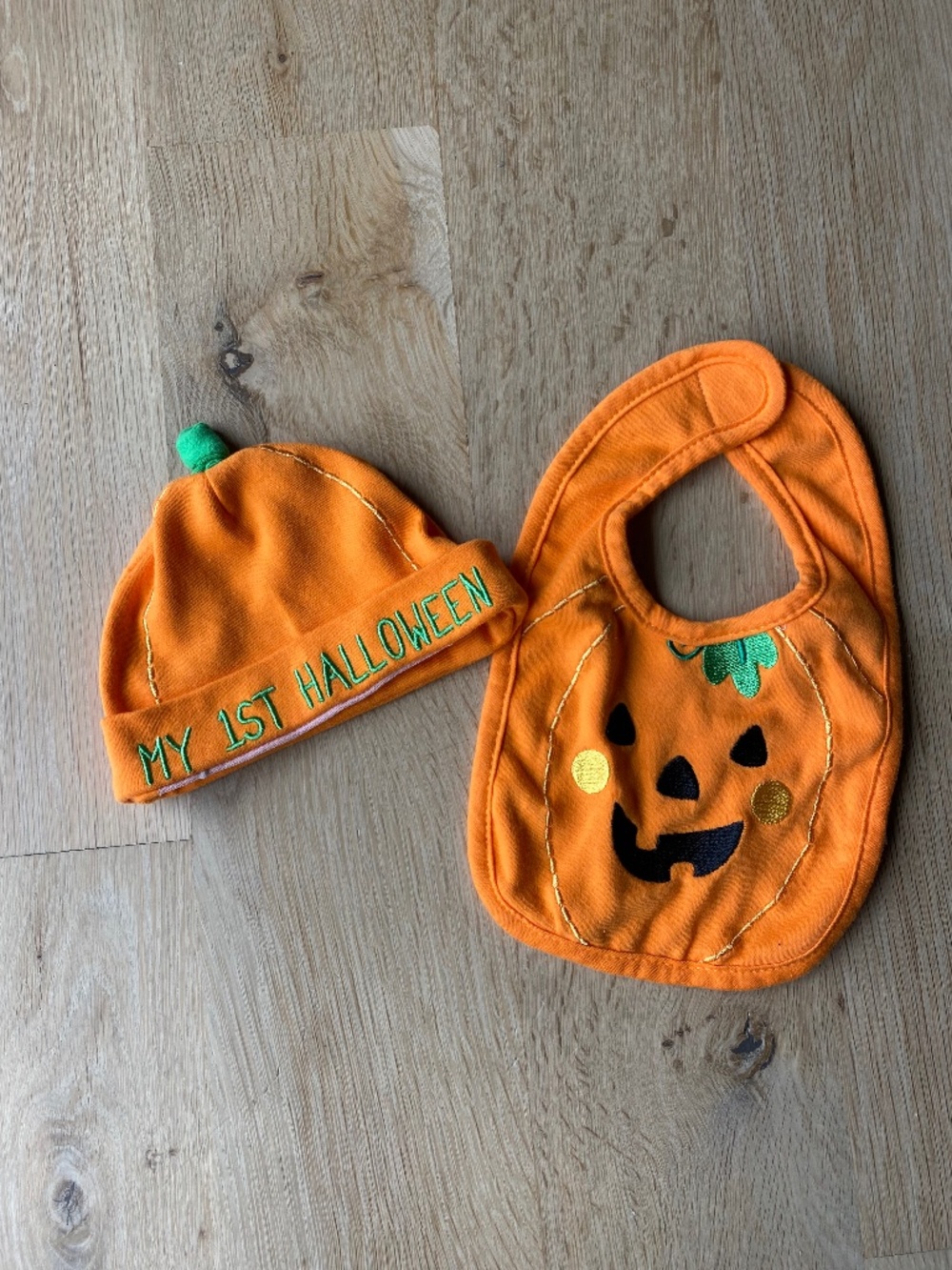 1st Halloween Bib and Hat